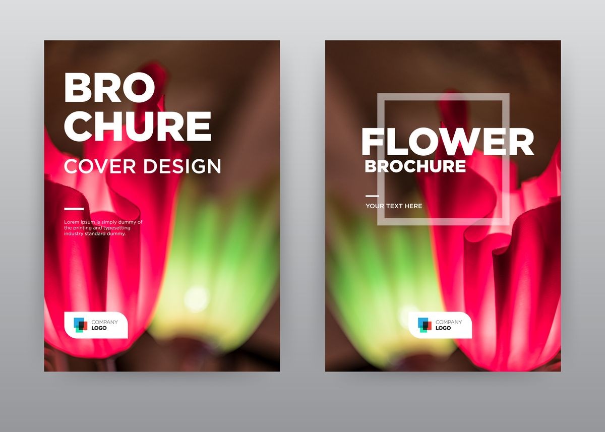 Lights of flower abstract Texture green and red annual report journal magazine banner poster brochure flyer design template, Leaflet cover presentation flat background, layout in A4 size